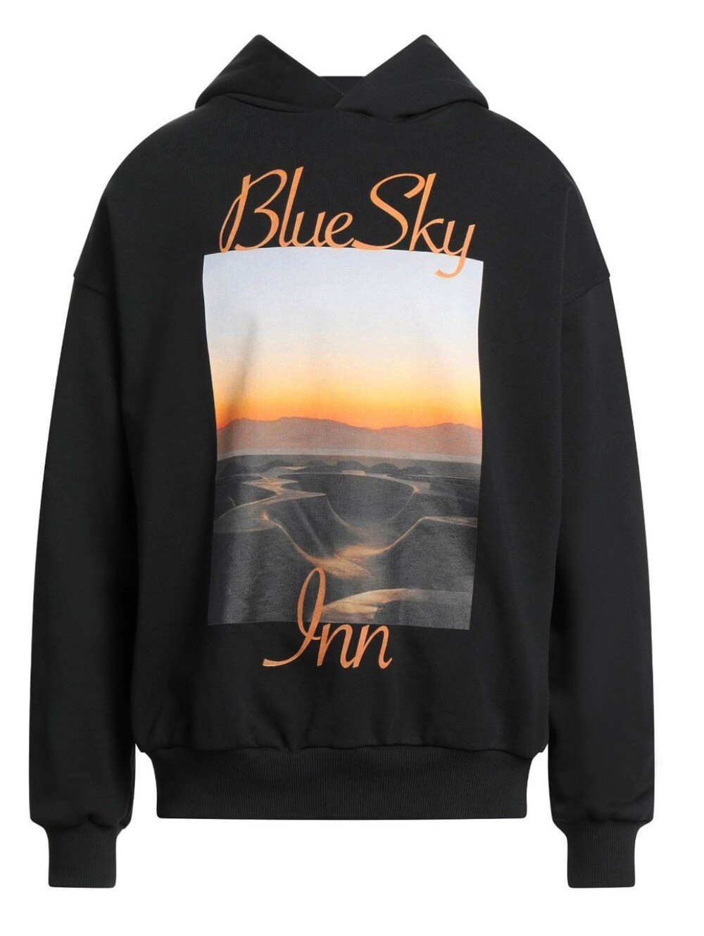 Blue Sky Inn Sunset Hoodie, Black, Size Small, Oversized, New With Tags